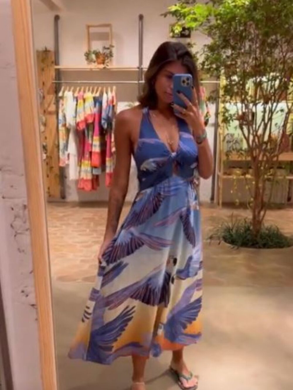 FARM Rio Night Fly Cropped Maxi sz M NWT - Picture 7 of 10